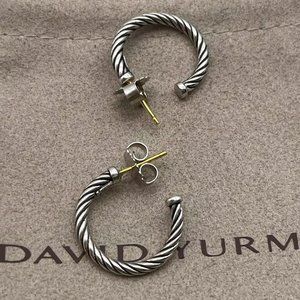 David Yurman Cable Hoop Earring in Sterling Silver